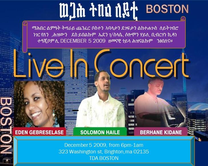 TDA Boston branch party night<br /> Eden Gebresilasie and Solomon Haile