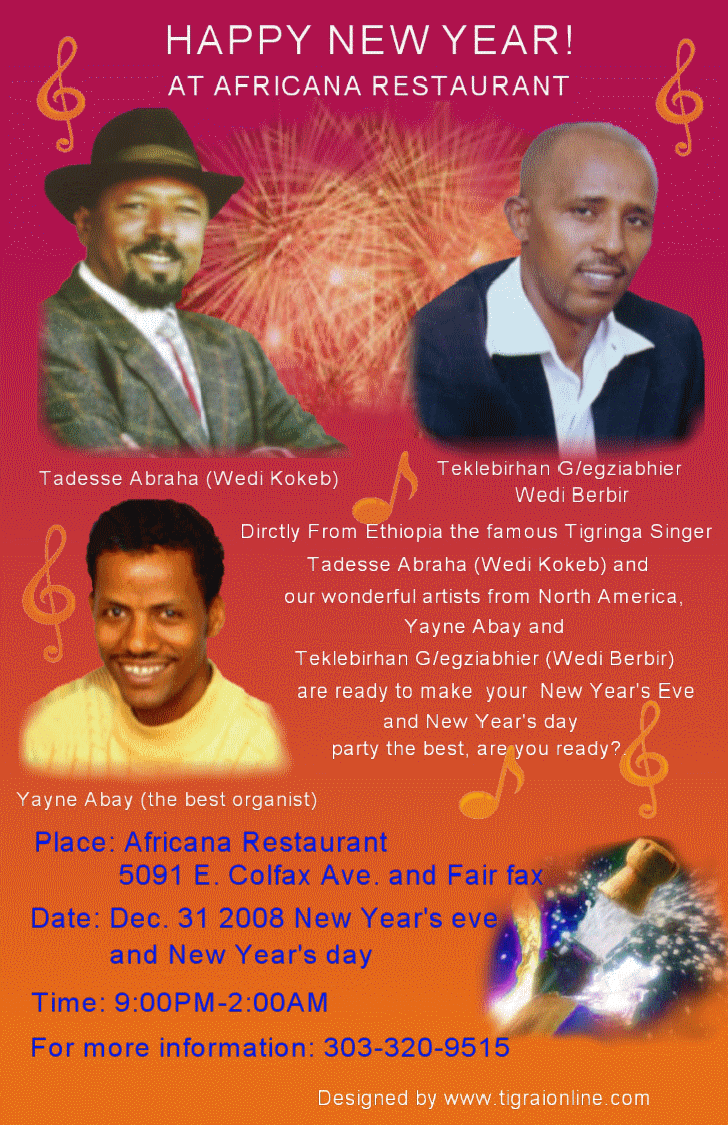 New year party at Africana Restaurant