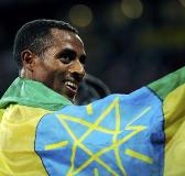 2008 Olymics 10000m Gold medal winner Kenenisa Bekele of Ethiopia