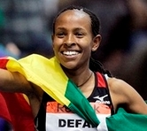 2008 Olymics 5000m Bronze medal winner Meseret Defar of Ethiopia