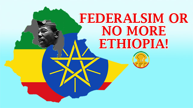 Amharas display old flag in Bahir Dar
