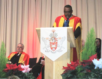 H.E. Demeke Mekonnen, Deputy Prime Minister of the Federal Democratic Republic of Ethiopia giving a speech