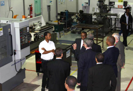 United States Trade Representative Michael Froman visits dVentus Technologies company facility