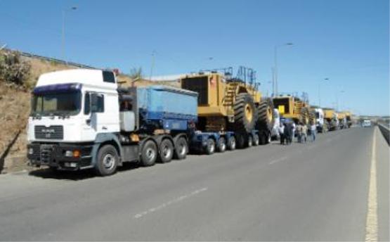 convoy carrying earthmoving equipment for the Grand Renaissance Dam in Ethiopia - Tigrai Online