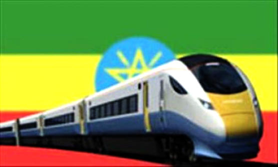 Addis Ababa electric light rail system under construction in Addis Ababa