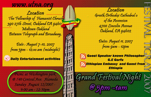 pre millennium 11th Anniversary Festival of Tigray