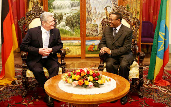 German President Joachim Gauck and Ethiopian Prime Minister Hailemariam Desalegn