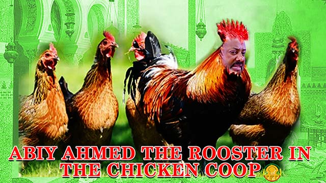 Abiy Ahmed acting like a rooster among females