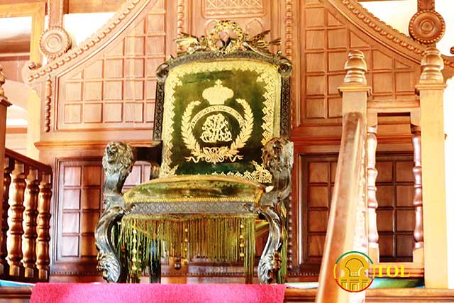 Emperor Yohannes IV, throne in the National Palace in the city of Mekelle, Tigrai, Ethiopia