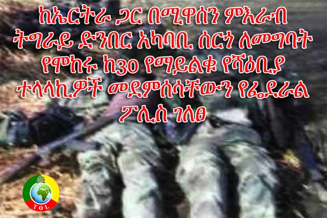 Ethiopian security forces wiped out 30 Eritrean mercenaries