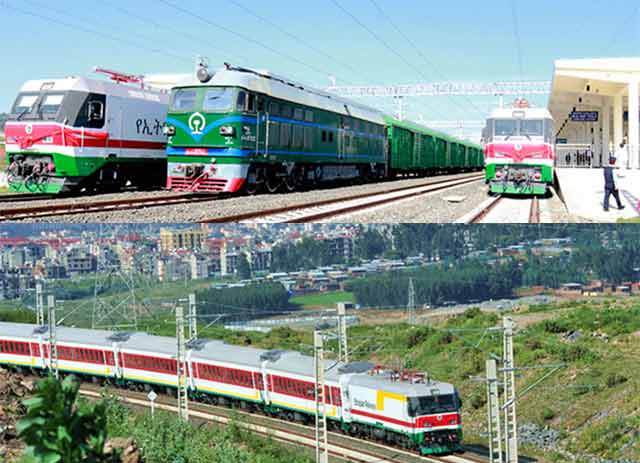 Ethiopia-Djibouti railway project inauguration in Addis Ababa image of the state of the art trains
