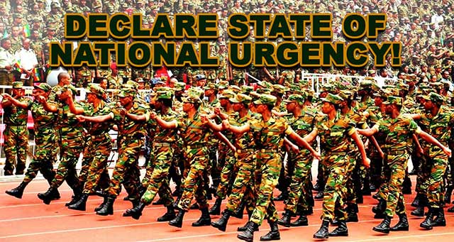 Declare State Of National Urgency military takeover in Ethiopia
