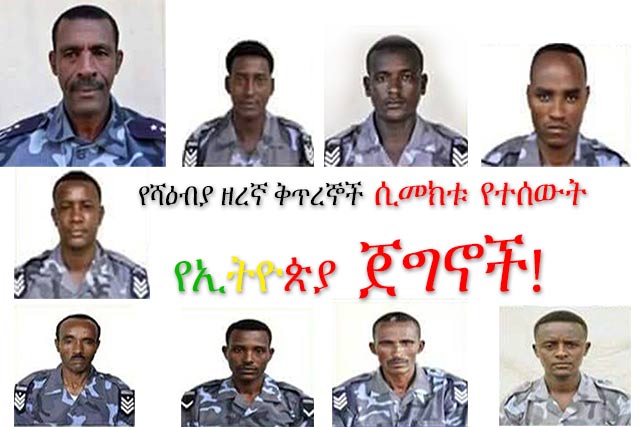 Ethiopian members of the Federal Police who lost their lives in Gonder