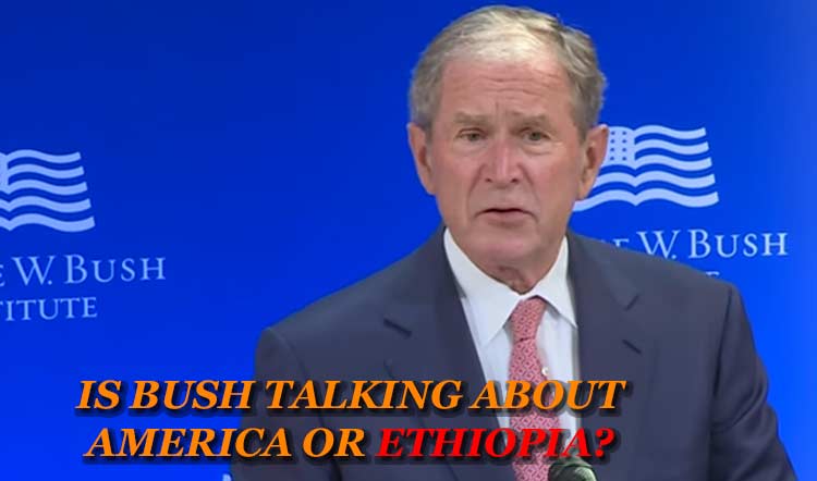 President Bush speech yesterday and current Ethiopian politics