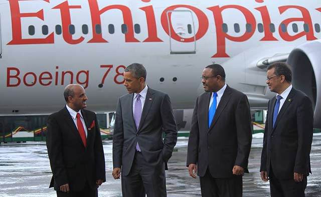 President Obama visited Ethiopian first B787 Dreamliner, Africa First