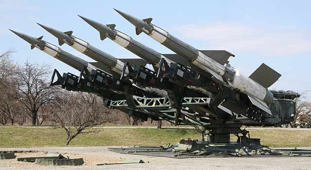 S-125 Surface to Air Missiles SAM system in a fixed location