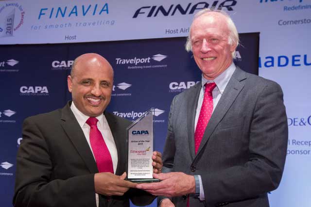 Ethiopian Airlines wins CAPA Airline of the Year Award in the World Aviation Summit