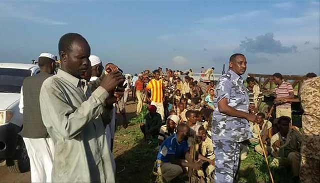 Ethiopian rebels fleeing from Eritrea and arriving Sudan