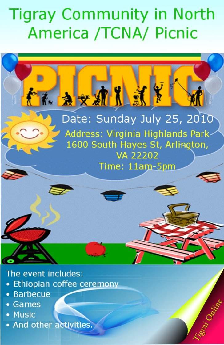 Tigrai Community in North America Picnic in Arlington Virginia
