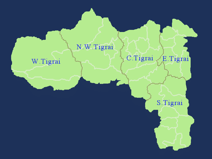 Map of Tigrai State