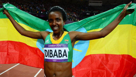 Tirunesh Dibaba wins Gold for Ethiopia